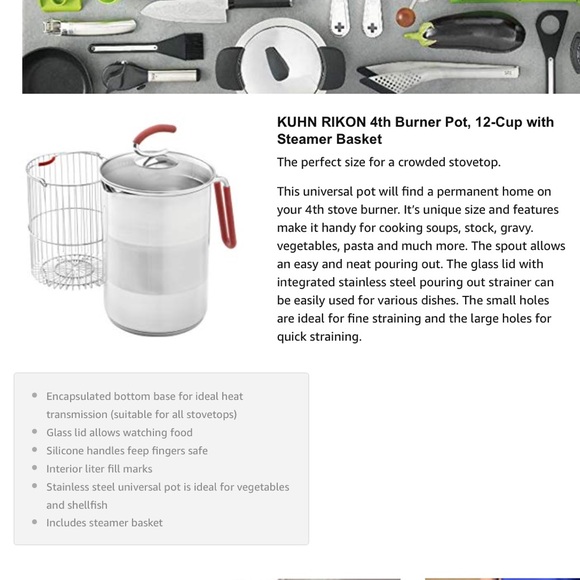 KUHN RIKON 4th Burner Pot - Picture 5 of 9